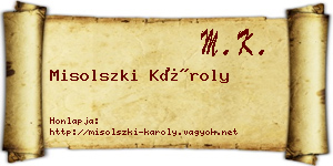Misolszki Károly névjegykártya